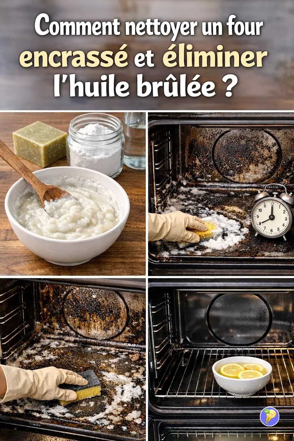 Comment enlever les graisses incrustées du four sans produits chimiques ?