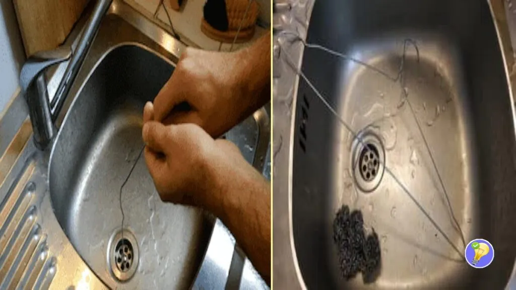 Furet ou cintre métallique pour déboucher un évier