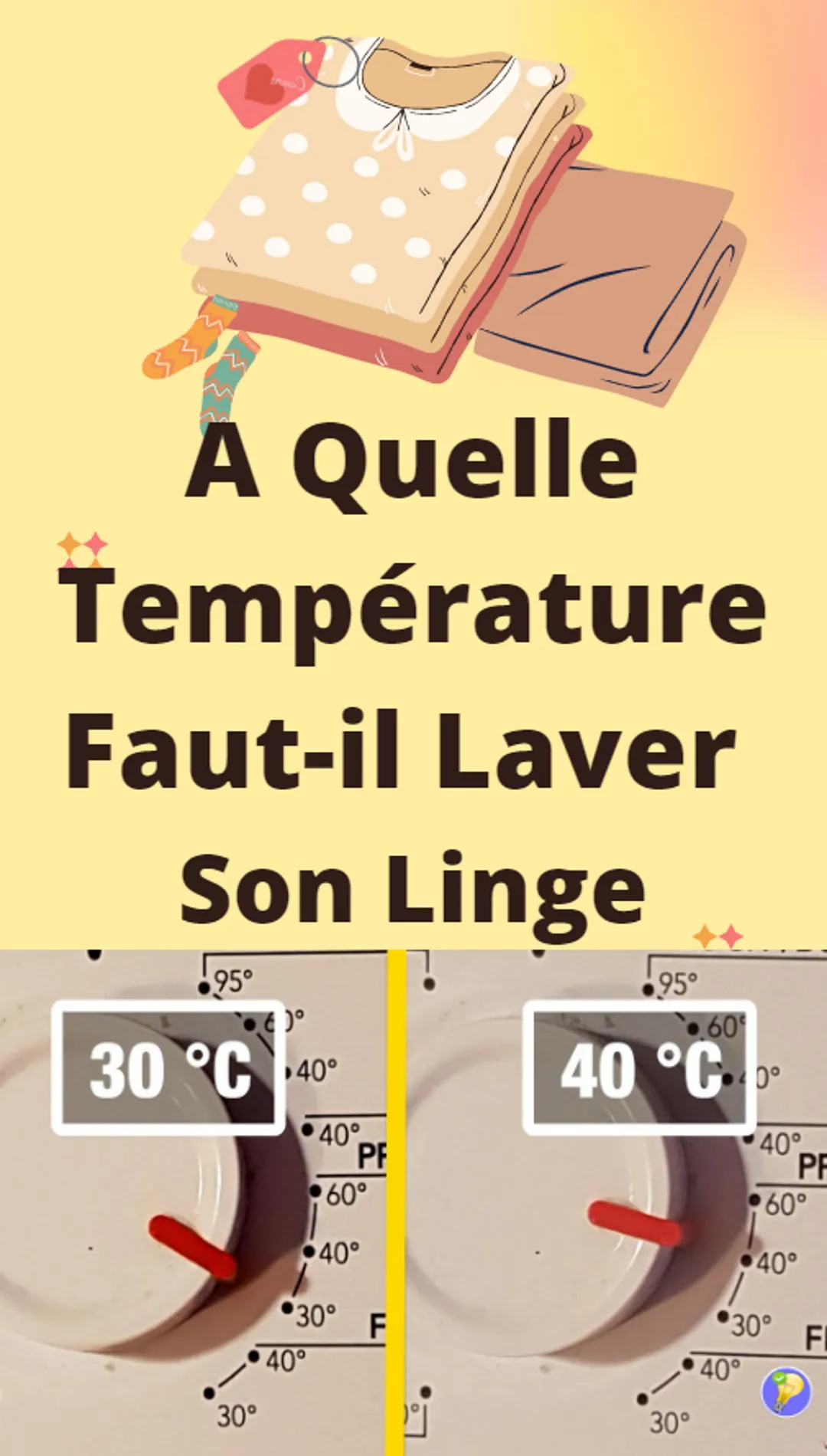 critères de chois de température de lavage 